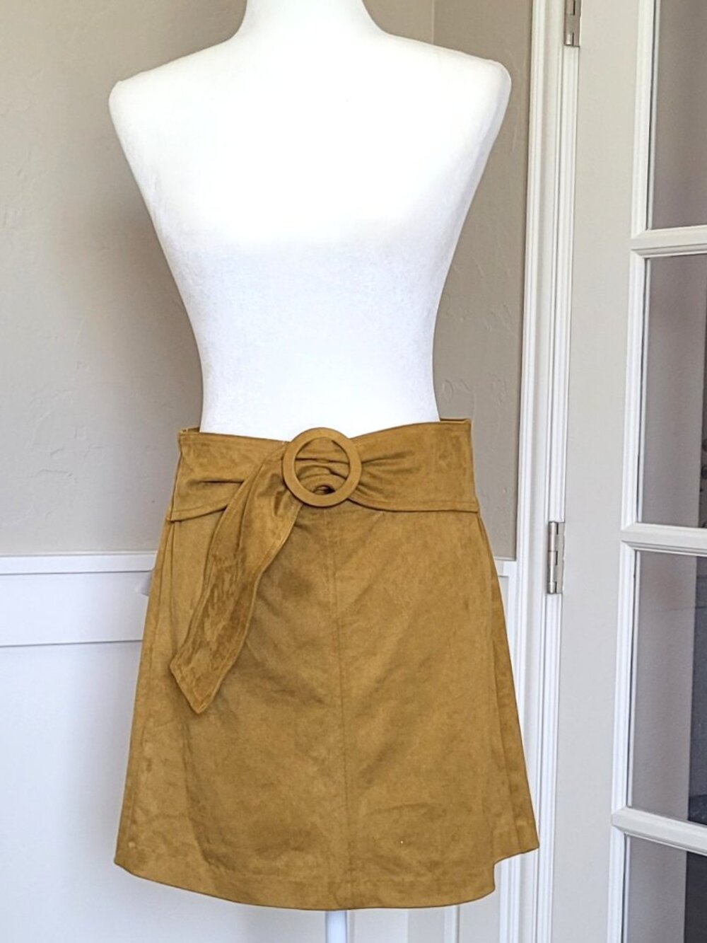 Molly Bracken Suede Mini Skirt NWT